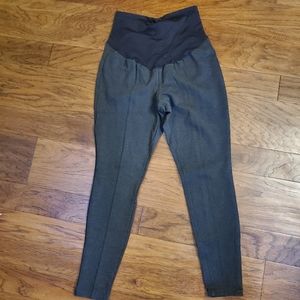 Old Navy Maternity Full Panel Stevie Skinny Ankle Pants, Size Medium, Charcoal